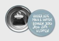 59 mm Button mit Flaschenöffner und Magnet Bierklopfen