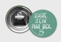 59 mm Button mit Flaschenöffner und Magnet paar Bier