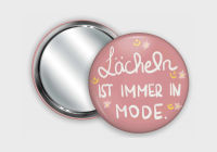 59 mm Button mit Spiegel Lächeln ist immer in Mode
