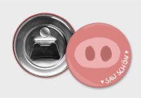 59 mm Button mit Flaschenöffner und Magnet...