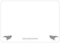 Postkarte Blumen-Wal