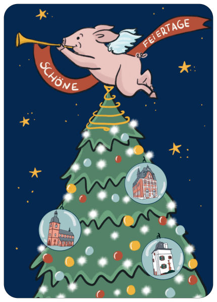 Postkarte Weihnachtskarte Wittlich 2024