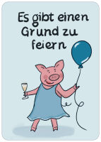 Postkarte ein Grund zum feiern