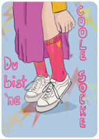 Postkarte Coole Socke