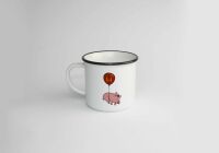 Keramikbecher im Emaille-Look – "Kirmes...