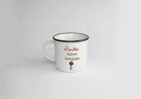 Keramikbecher im Emaille-Look – "Pissnelken...