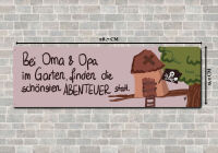 Metallschild 287x92mm Omas und Opas Garten