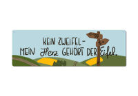 Metallschild 287x92mm Herz gehört der Eifel