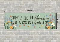 Metallschild 287x92mm Blumenbeet lebt