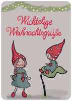 Postkarte Wichtelige Weihnachtsgrüße
