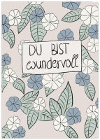 Klappkarte Du bist Wundervoll