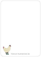 Postkarte Huhn
