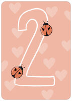 Postkarte Geburtstag 2 Jahre