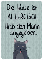 Postkarte Katzenallergie