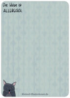 Postkarte Katzenallergie