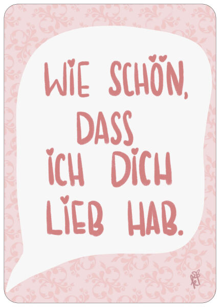 Postkarte ich hab dich lieb