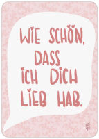 Postkarte ich hab dich lieb