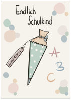 Postkarte Schulkind