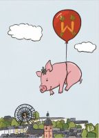 Postkarte Wittlicher Kirmes Sau