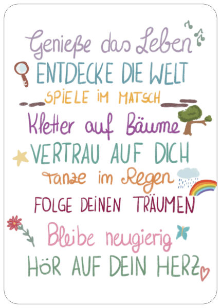 Postkarte Hör auf dein Herz