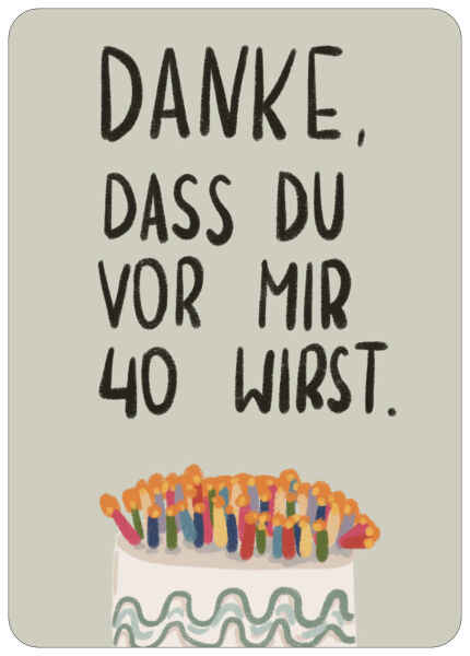 Postkarte Geburtstag 40 Jahre