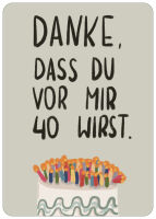Postkarte Geburtstag 40 Jahre