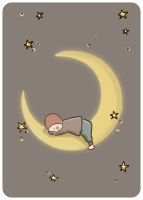 Postkarte Sternenkind Mond