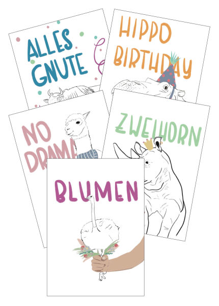 Postkarte Tier Sprüche