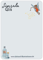 Postkarte Simsala Gin