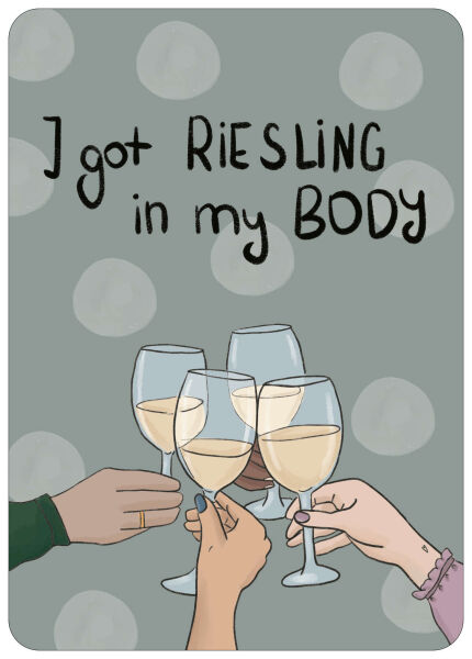 Postkarte Wein Spruch Body