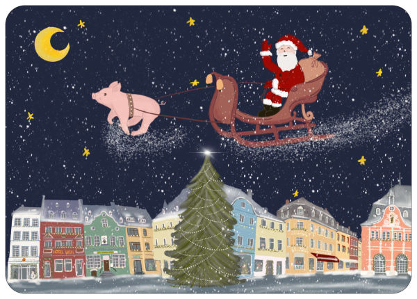 Postkarte Weihnachtskarte Wittlich 2022