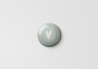 25 mm Herz Kühlschrankmagnet-Mint