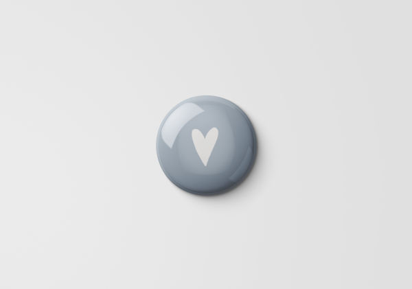 25 mm Herz Kühlschrankmagnet-Blau