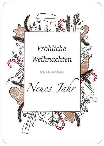 Postkarte Weihnachtsbäckerei
