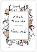 Postkarte Weihnachtsbäckerei
