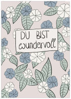 Klappkarte Du bist Wundervoll