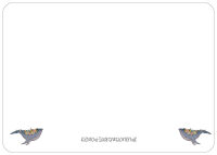 Postkarte Blumen-Wal