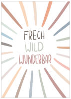 Postkarte Frech Wild Wunderbar