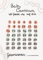 Postkarte Baby Countdown