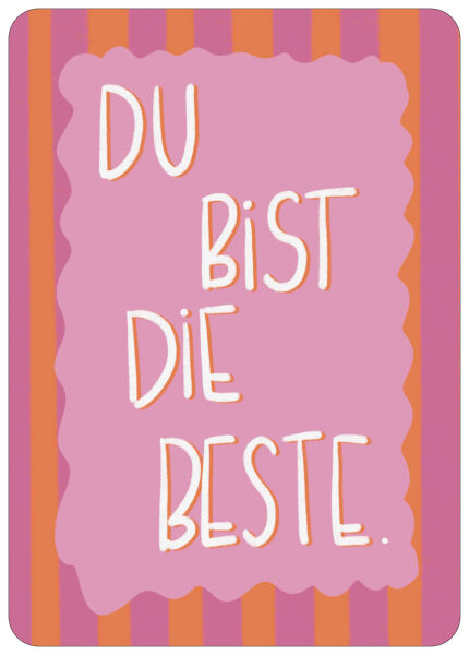 Postkarte du bist die Beste