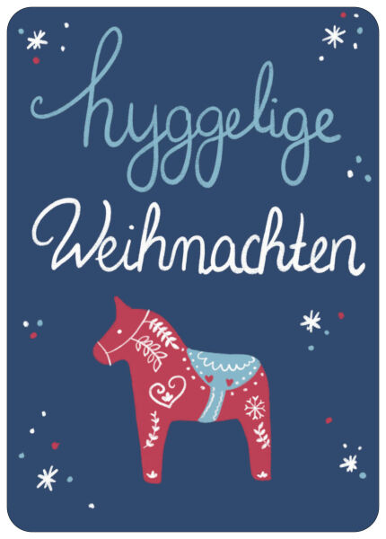 Postkarte hyggelige Weihnachten