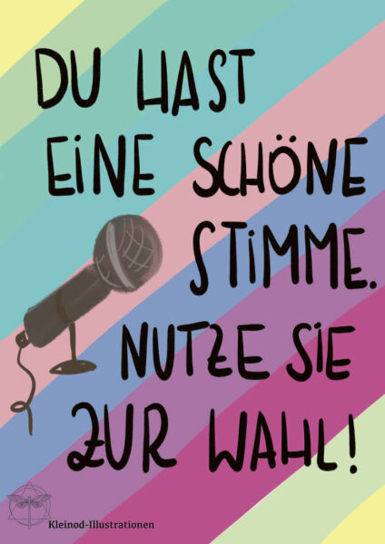 Plakat Wahl schöne Stimme