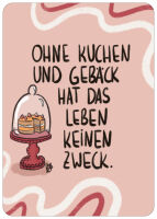 Postkarte ohne Kuchen