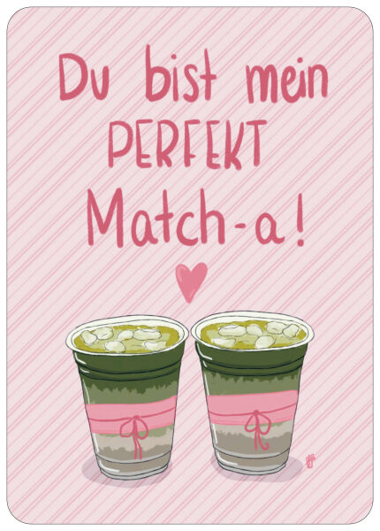 Postkarte Matcha