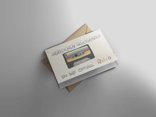 Klappkarte Retro