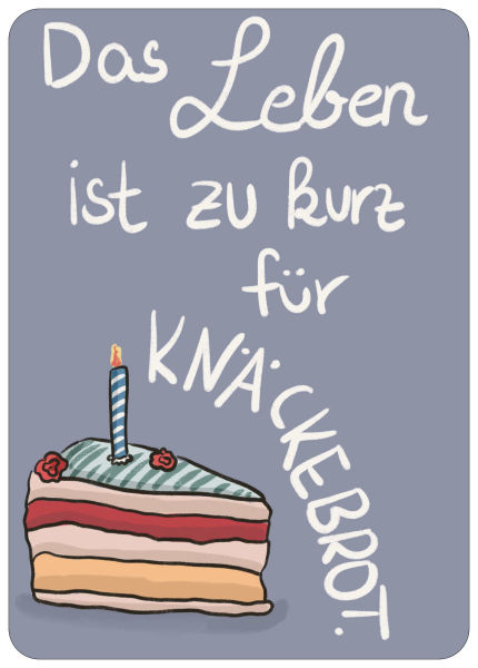 Postkarte Knäckebrot