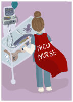 Postkarte NICU NURSE