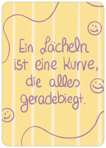 Postkarte Ein Lächeln