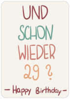 Postkarte Schon wieder 29