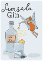 Postkarte Simsala Gin